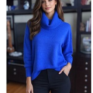 NWT Royal Blue Turtleneck Sweater